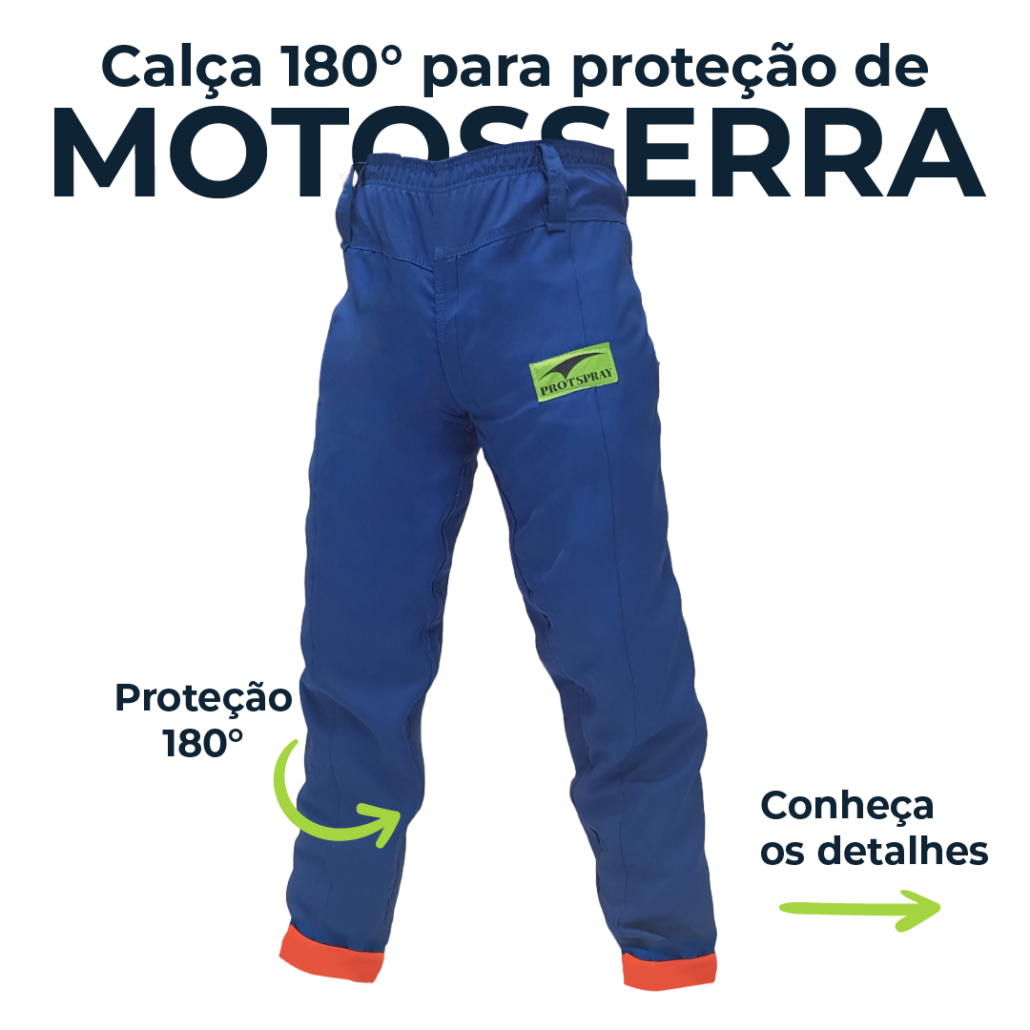 CALÇA 180° DE PROTEÇÃO CONTRA MOTOSSERRA