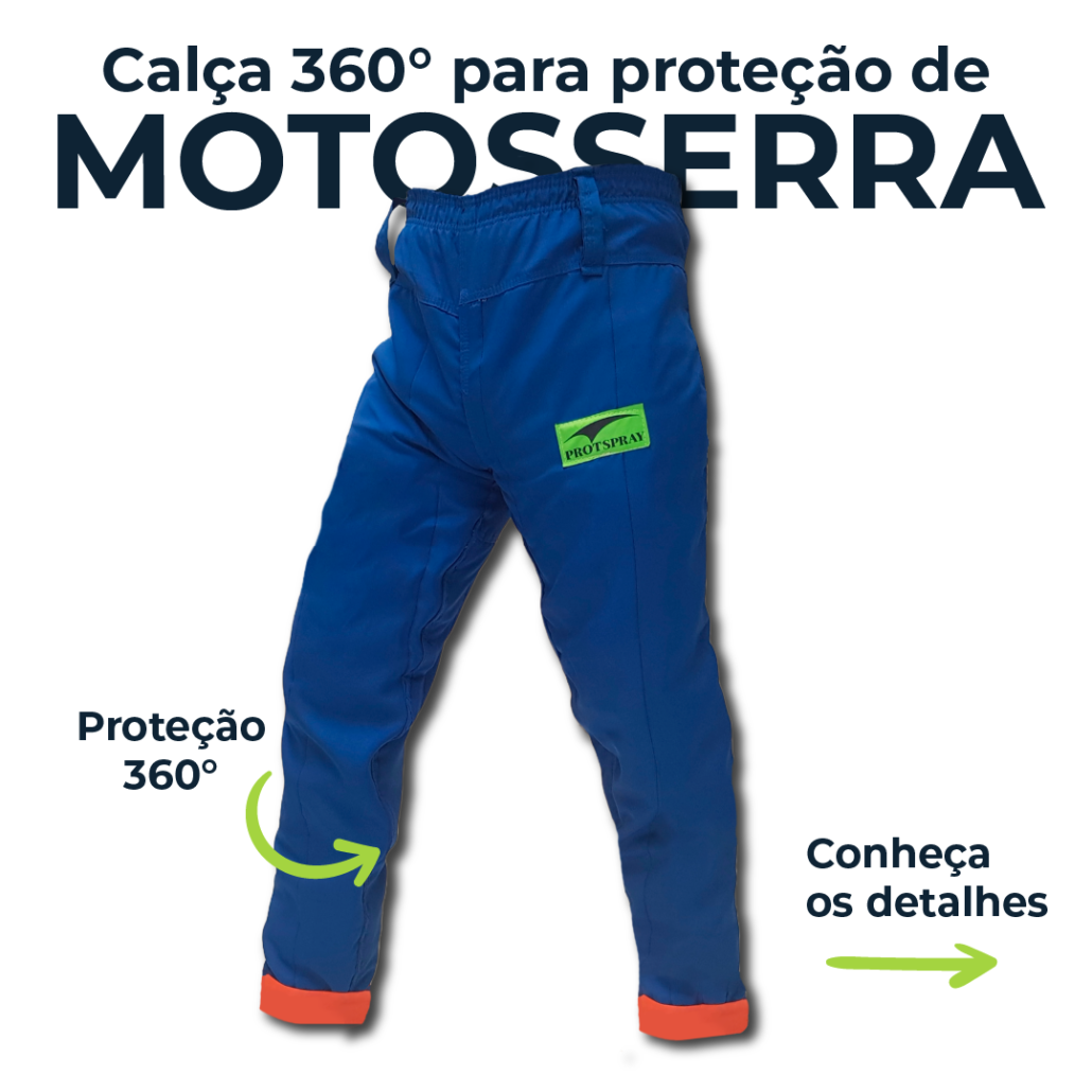 CALÇA 360° DE PROTEÇÃO CONTRA MOTOSSERRA